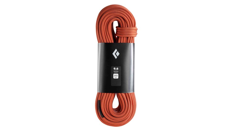 DEMO, Black Diamond Climbing 9.6 mm Rope, 80 m, Dual Red Orange BD323030DURO0801-DEMO