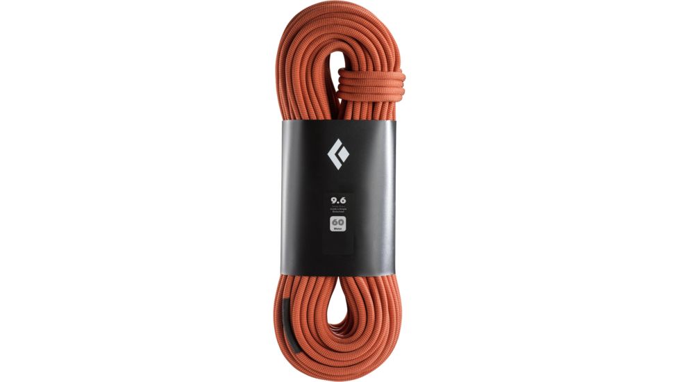 Black Diamond Climbing 9.6 mm Rope-Dual Red Orange-60 m