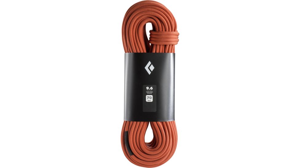 Black Diamond Climbing 9.6 mm Rope-Dual Red Orange-70 m