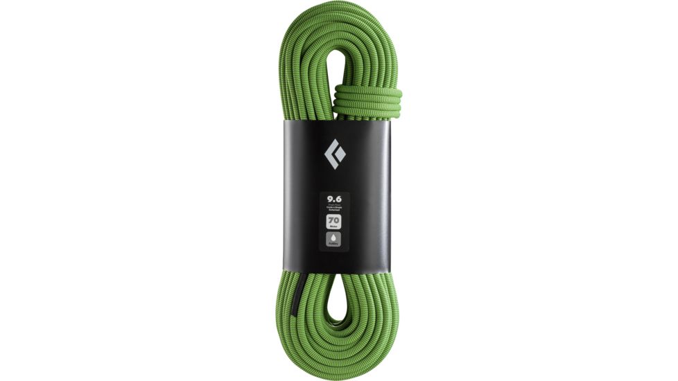 Black Diamond Climbing FullDry 9.6 mm Rope-Dual Green-70 m