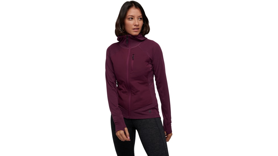 Black Diamond Coefficient LT Hybrid Hoody - Womens, Blackberry, Large, AP7440565016LRG1
