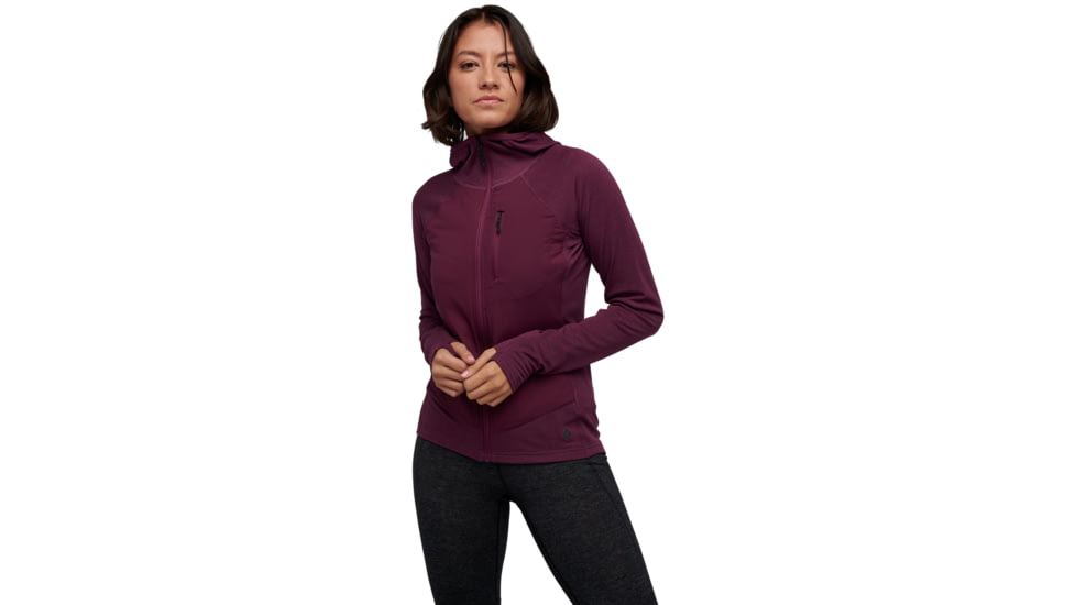 Black Diamond Coefficient LT Hybrid Hoody - Womens, Blackberry, Large, AP7440565016LRG1