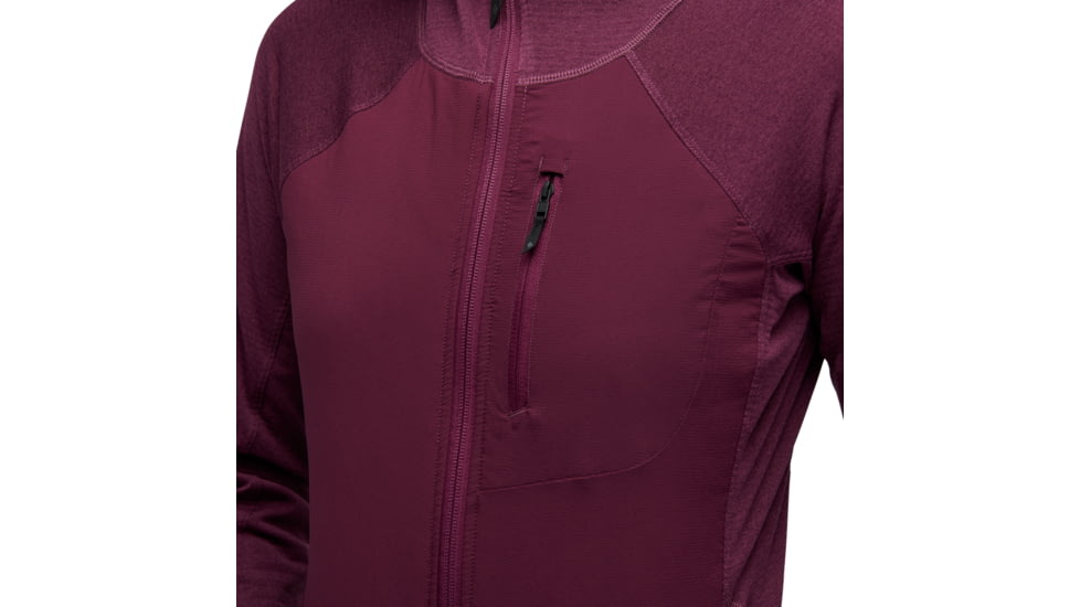 Black Diamond Coefficient LT Hybrid Hoody - Womens, Blackberry, Large, AP7440565016LRG1