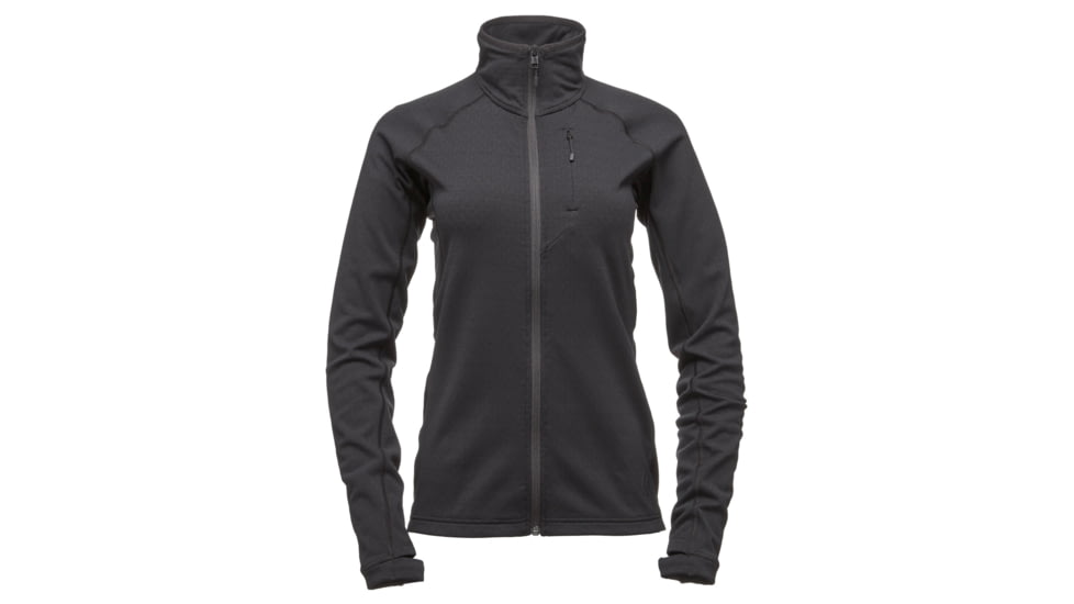 Black Diamond Coefficient Womens Midlayer Fleece Jacket, Black, Medium, APXB1Z015MED1