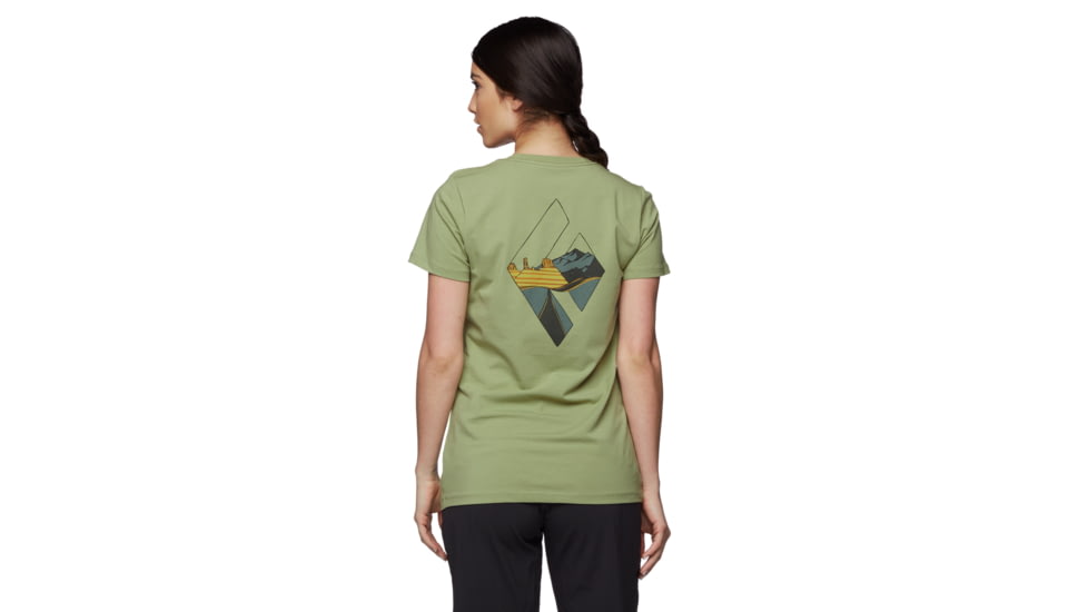 Black Diamond Desert To Mountain Short Sleeve Tee - Womens, Green Tea, Large, AP7302363052LRG1