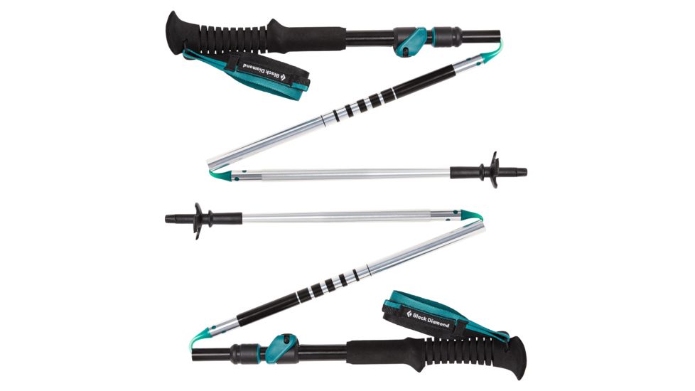 Black Diamond Distance FLZ Womens Z Trekking Poles, Evegreen, 125 cm BD11220700001251