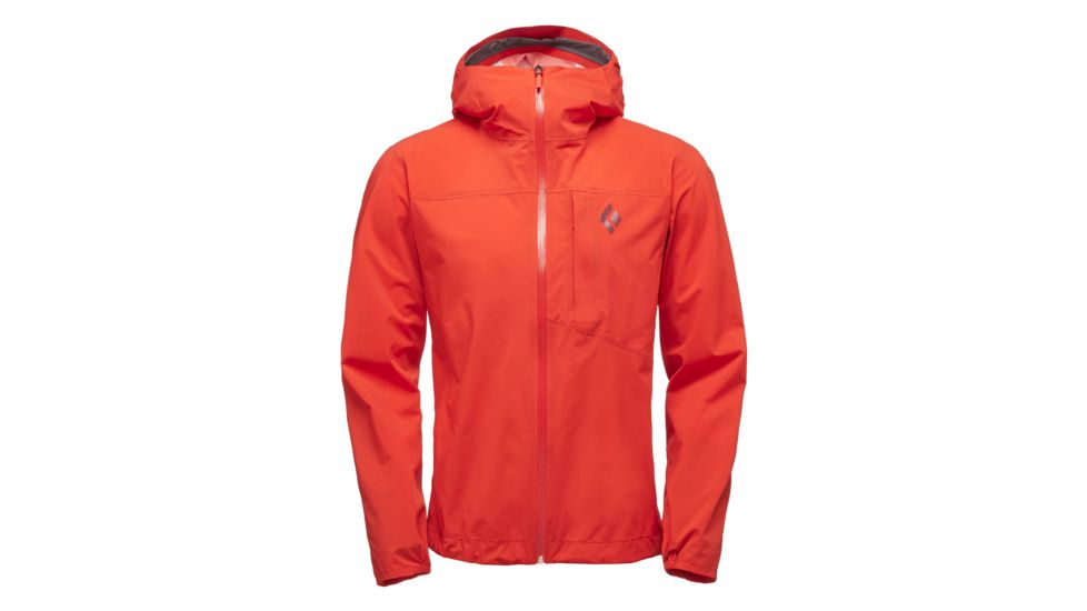 Black Diamond FineLine Stretch Mens Rain Jackets, Picante, Large, APH3JN813LRG1