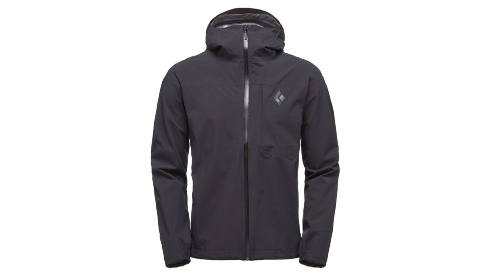 Black Diamond Fineline Stretch Rain Shell Jackets - Men, Black, Medium, APH3JN015MED1