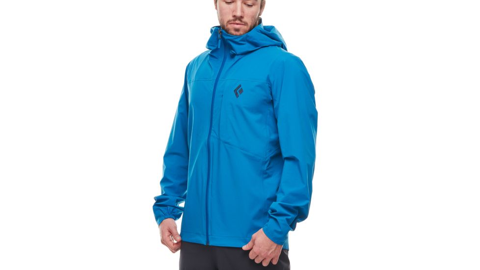 Black Diamond Fineline Stretch Rain Shell Jackets - Men, Kingfisher, Large, APH3JN426LRG1
