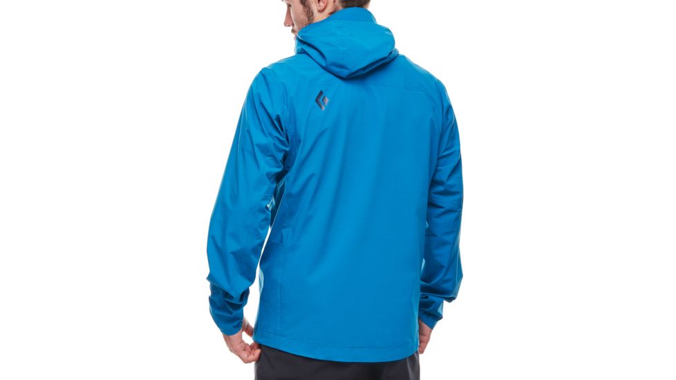 Black Diamond Fineline Stretch Rain Shell Jackets - Men, Kingfisher, Large, APH3JN426LRG1