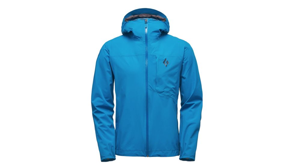 Black Diamond Fineline Stretch Rain Shell Jackets - Men, Kingfisher, Large, APH3JN426LRG1