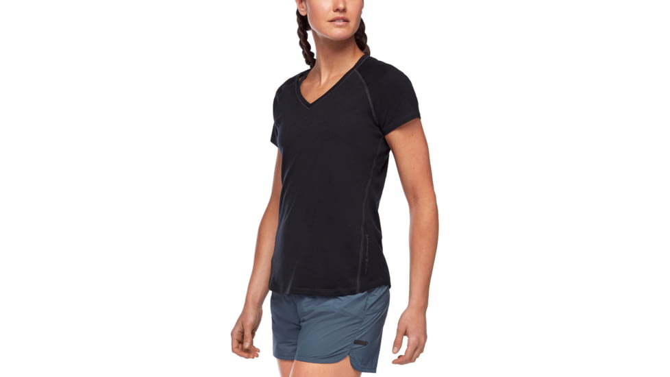Black Diamond Flux Merino Shirt - Womens, Black, Extra Small, AP7520430002XSM1