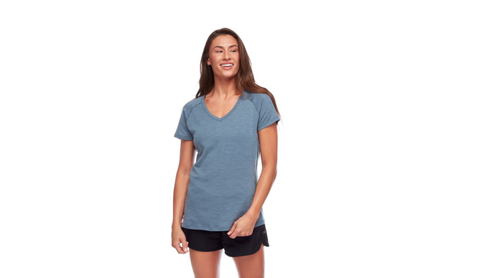 Black Diamond Flux Merino Shirt - Womens, Storm Blue, Small, AP7520434030SML1