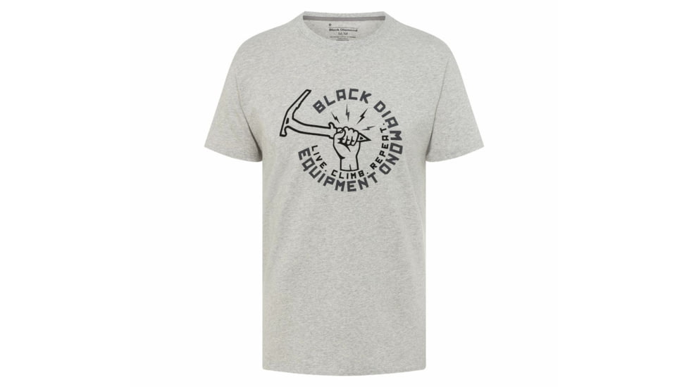 Black Diamond Hammered Tee - Mens, Nickel/Heather, Large, AP7300451015LRG1
