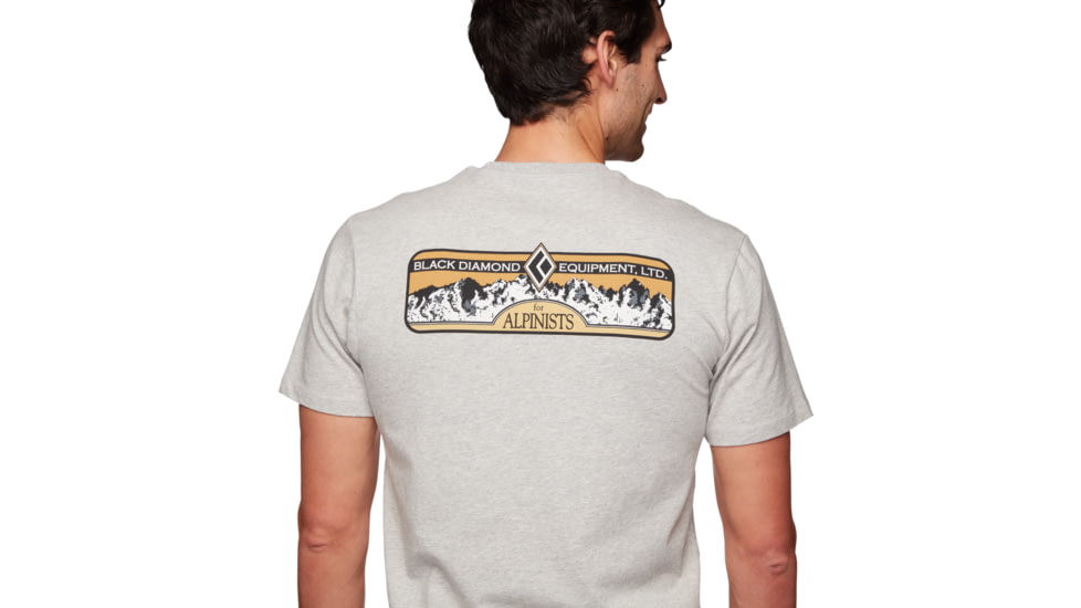 Black Diamond Heritage Equipment Short Sleeve Tee - Mens, Nickel Heather, Large, AP7302311014LRG1
