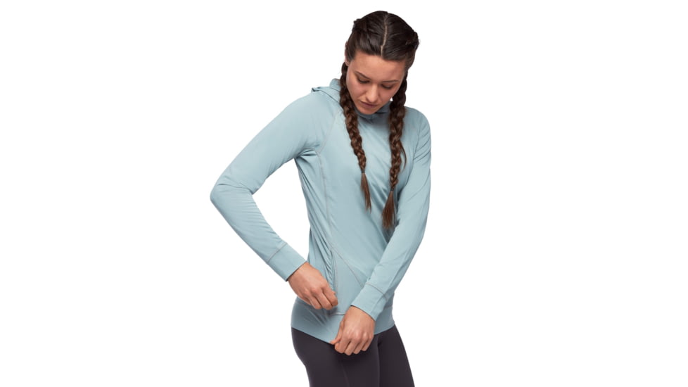 Black Diamond LS Alpenglohoody - Womens, Blue Ash, Extra Large, AP7520804006XLG1