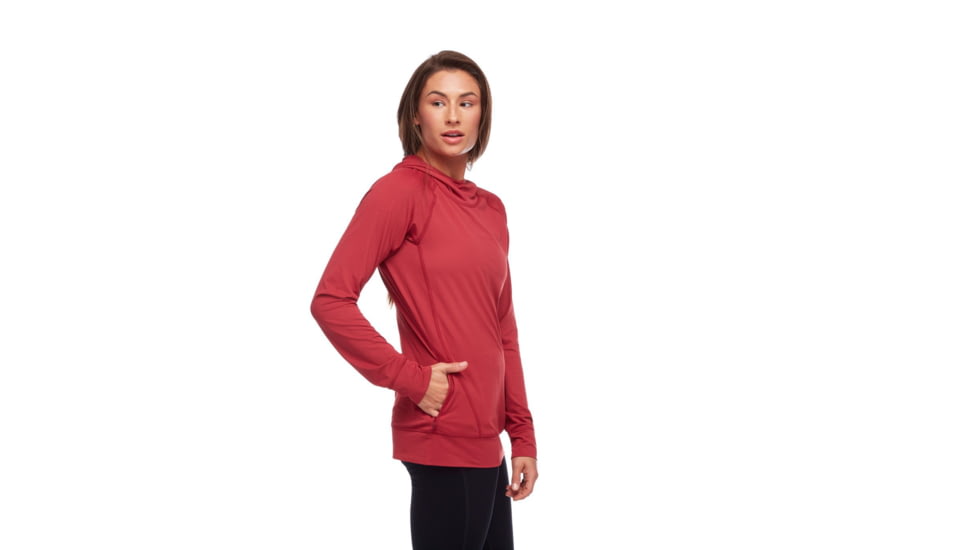 Black Diamond LS Alpenglohoody - Womens, Wild Rose, Extra Large, AP7520806012XLG1