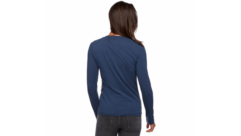 Black Diamond LS Campus Tee - Womens, Wood Violet/Ink Blue/Port, Extra Small, AP7300649235XSM1