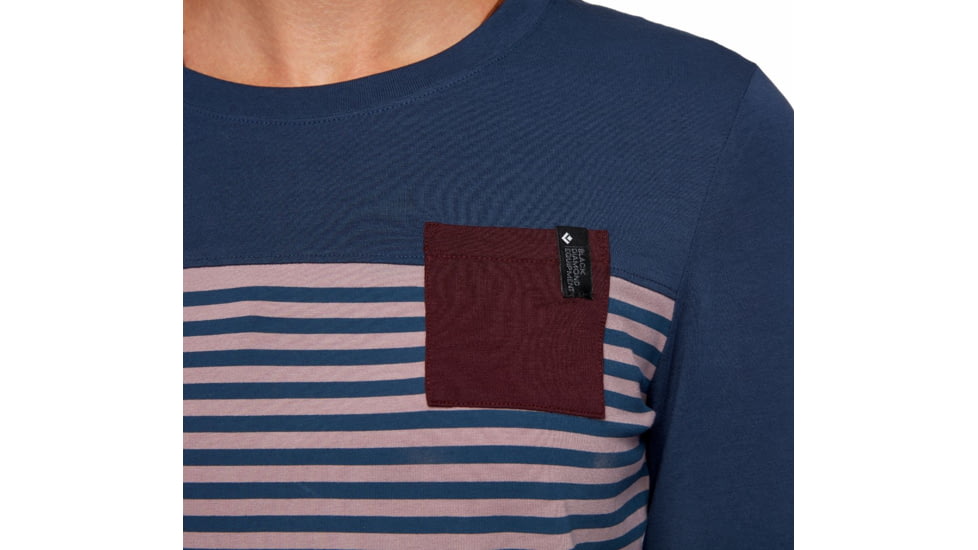 Black Diamond LS Campus Tee - Womens, Wood Violet/Ink Blue/Port, Extra Small, AP7300649235XSM1