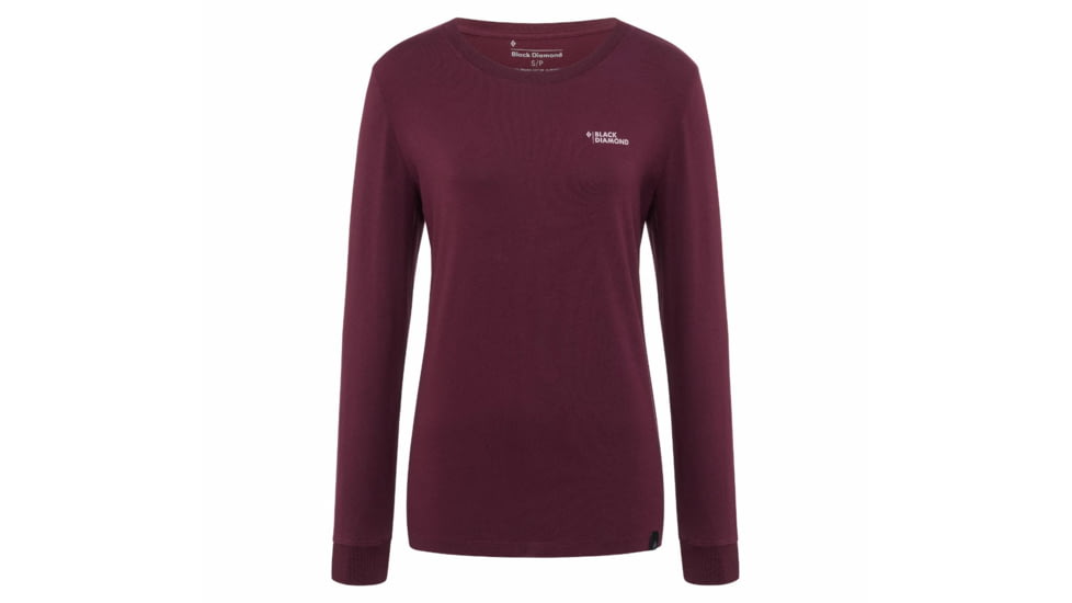 Black Diamond LS Forest Diamond Tee - Womens, Bordeaux, Medium, AP7300606018MED1