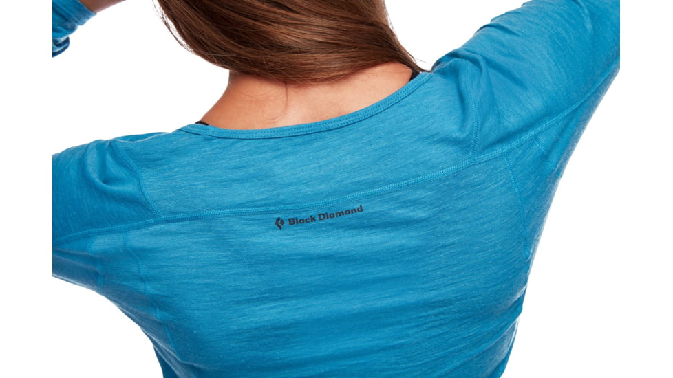 Black Diamond LS Rhythm Tee - Womens, Fjord Blue, Large, AP7520054032LRG1