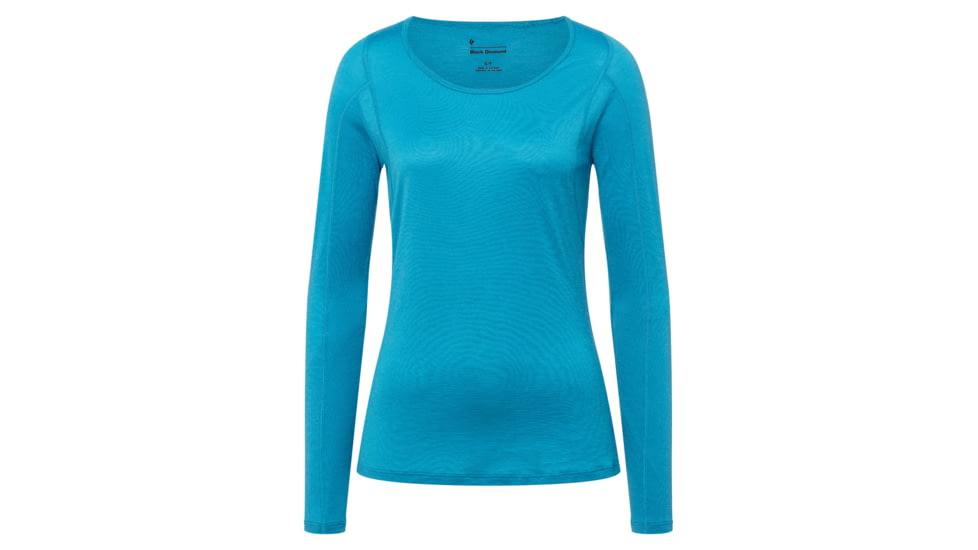 Black Diamond LS Rhythm Tee - Womens, Fjord Blue, Large, AP7520054032LRG1