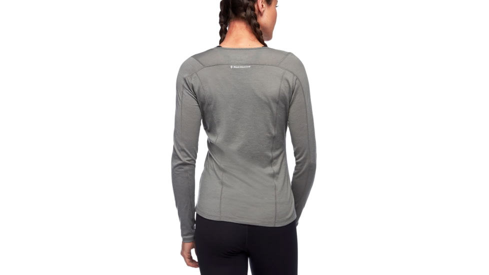 Black Diamond LS Rhythm Tee - Womens, Nickel, Large, AP7520051005LRG1