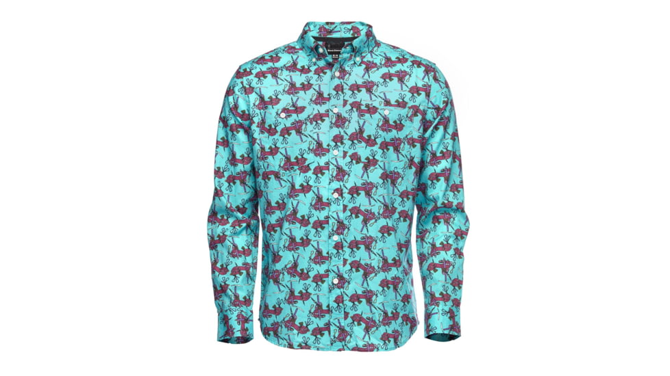 Black Diamond Solution LS Shirt - Men's, Large, Gear Print, AP7530019104LRG1