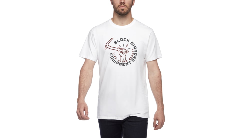 Black Diamond M Hammered Tee - Mens, White, Medium, AP7300451006MED1