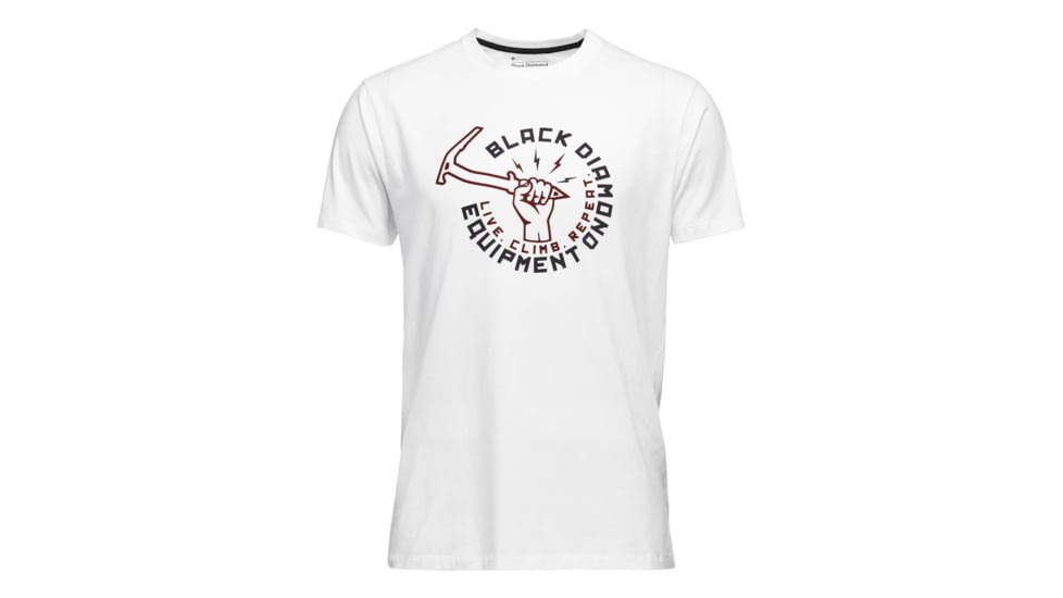 Black Diamond M Hammered Tee - Mens, White, Medium, AP7300451006MED1