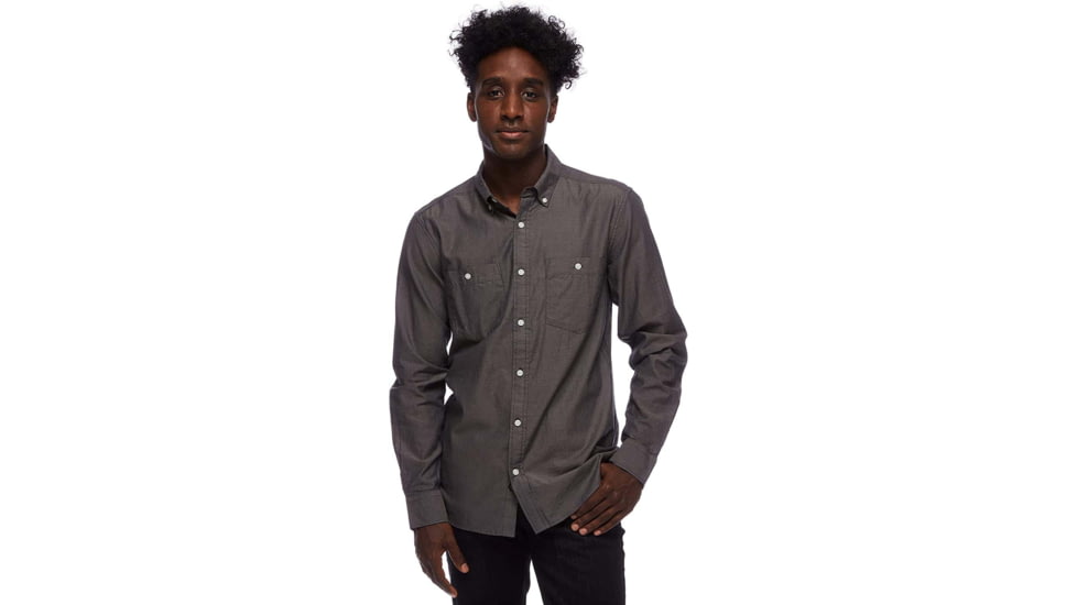 Black Diamond Solution LS Shirt - Men's, Extra Large, Ash, AP7530019006XLG1