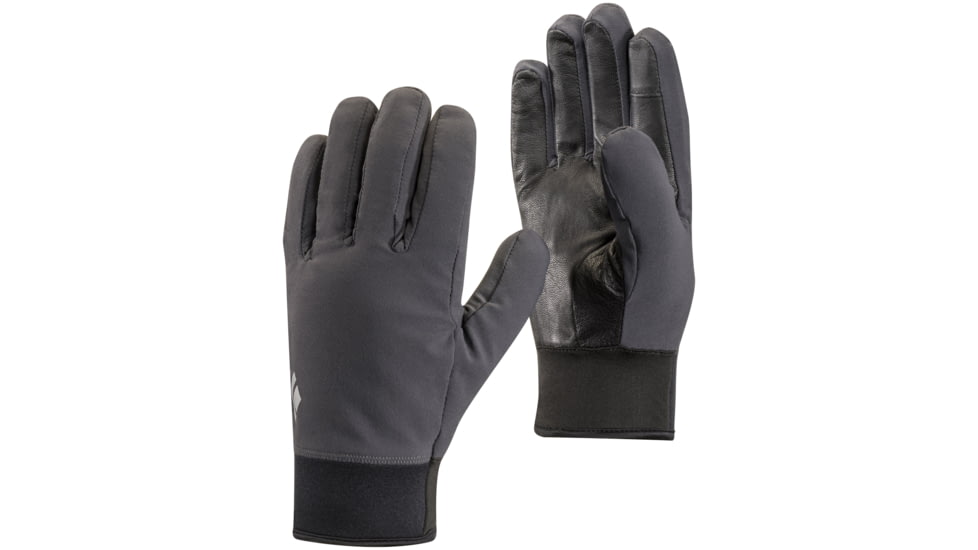 Black Diamond Midweight Softshell Gloves, Smoke, Extra Small, BD8017490006XSM1