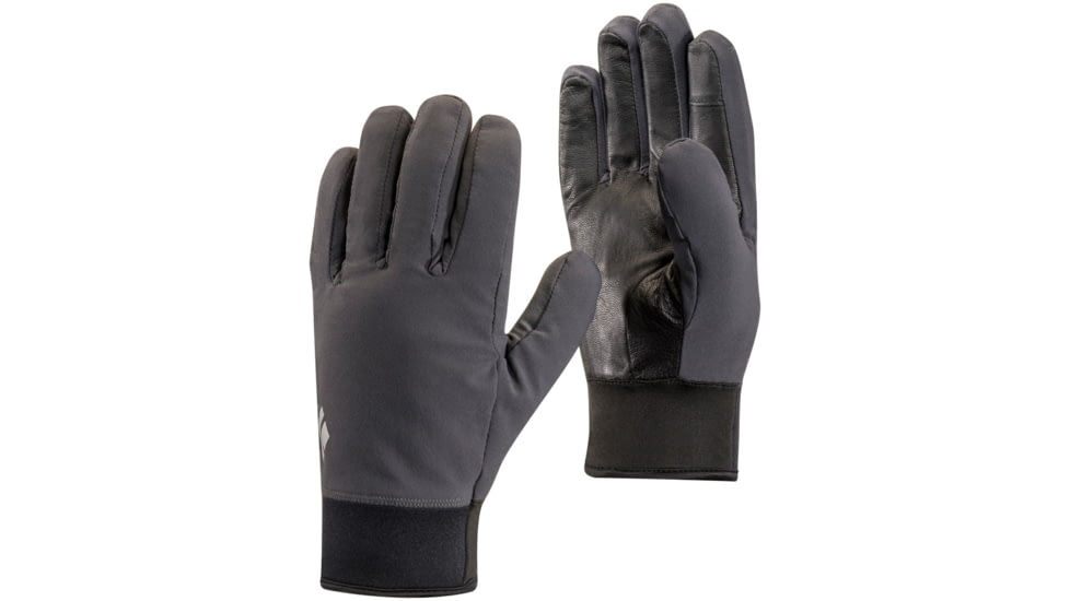 Black Diamond Midweight Softshell Gloves, Smoke, Small, BD8017490006SML1