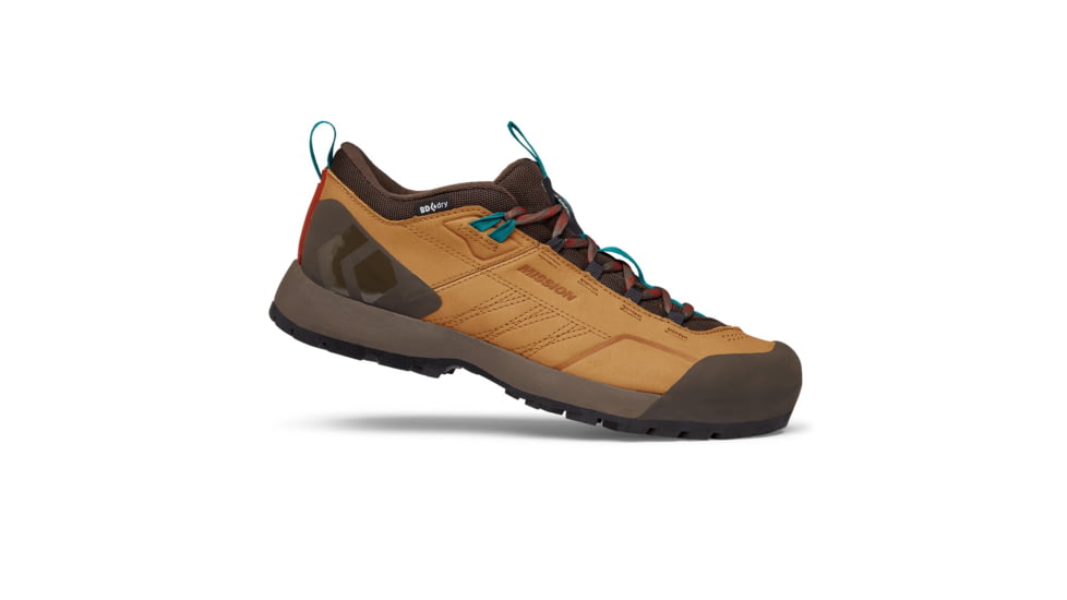 Black Diamond Mission Leather LW WP Approach Shoes - Mens, Amber/Cafe Brown, 12.5, BD58003294271251