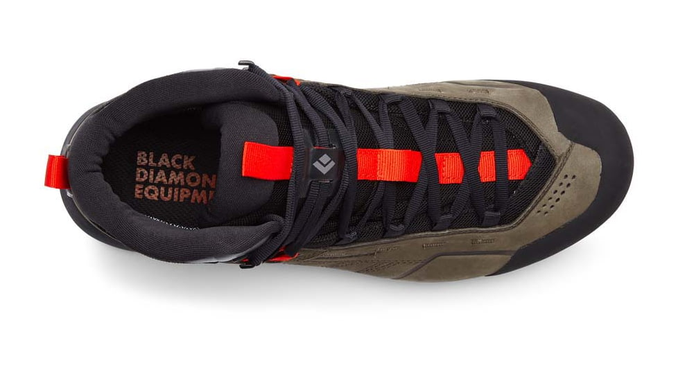 Black Diamond Missn Leather Mid WP Approach Shoes - Mens, Walnuts/Octane, 10, BD58002693731001