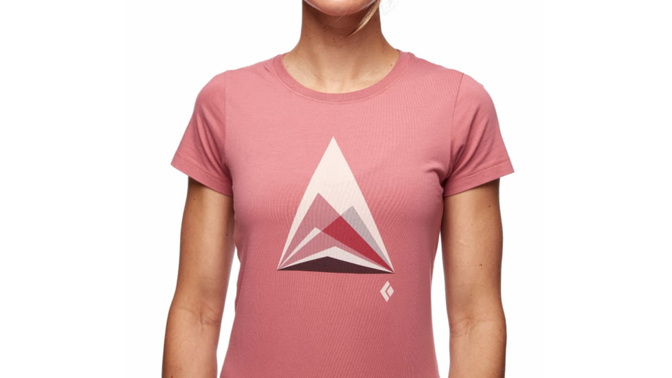 Black Diamond Mountain Transparency Tee - Womens, Rosewood, Large, AP7300616027LRG1