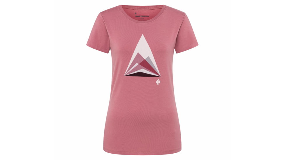 Black Diamond Mountain Transparency Tee - Womens, Rosewood, Large, AP7300616027LRG1