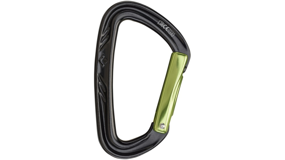 Nitron Carabiner-Black/Envy Green-Straight Gate