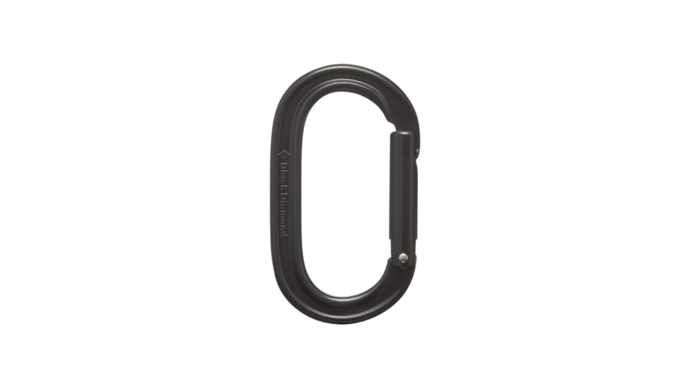 Black Diamond Oval Keylock Carabiner, Black, One Size, BD2101630002ALL1