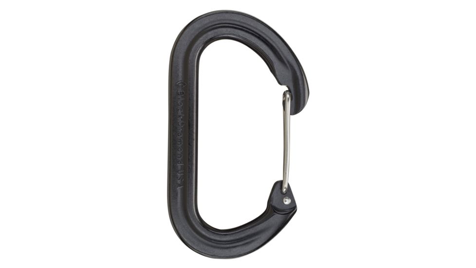 Black Diamond Oval Wire Carabiner, Black, BD210076BLAKALL1