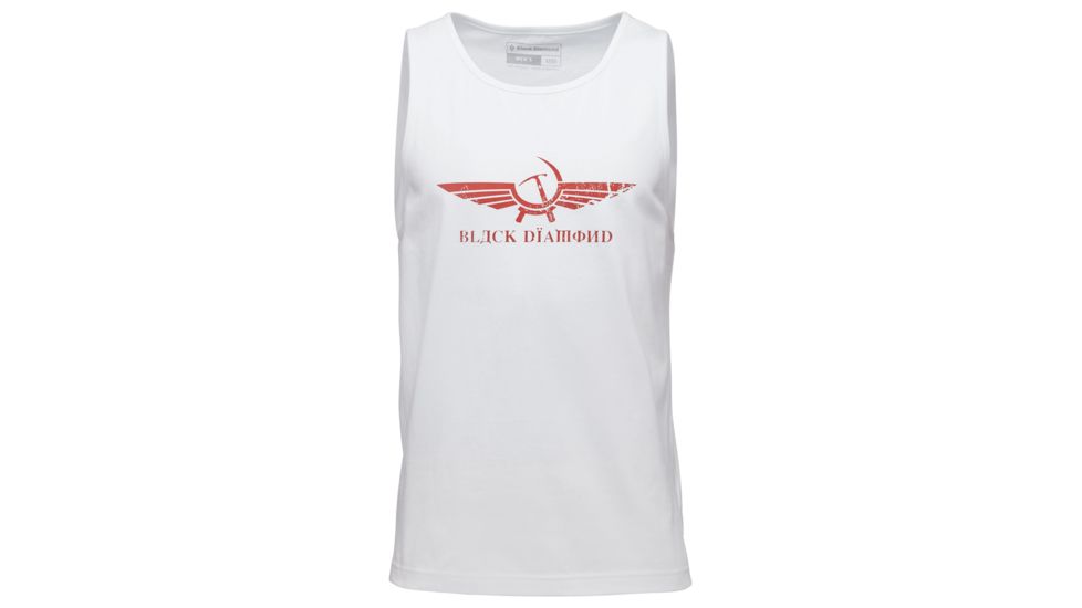 Black Diamond Perestroika Mens Everyday Tank Top, White, Medium, APE3H9100MED1