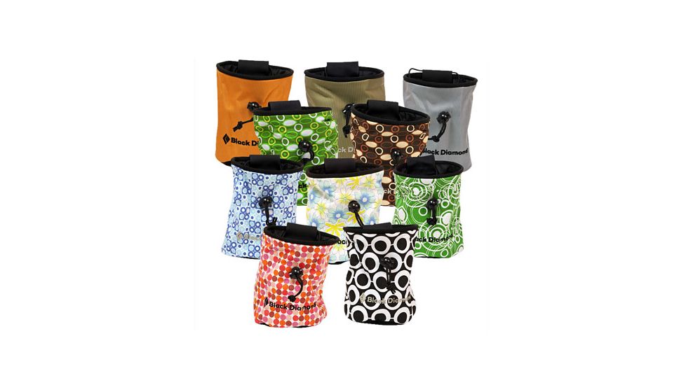 Black Diamond Print Chalk Bag - L