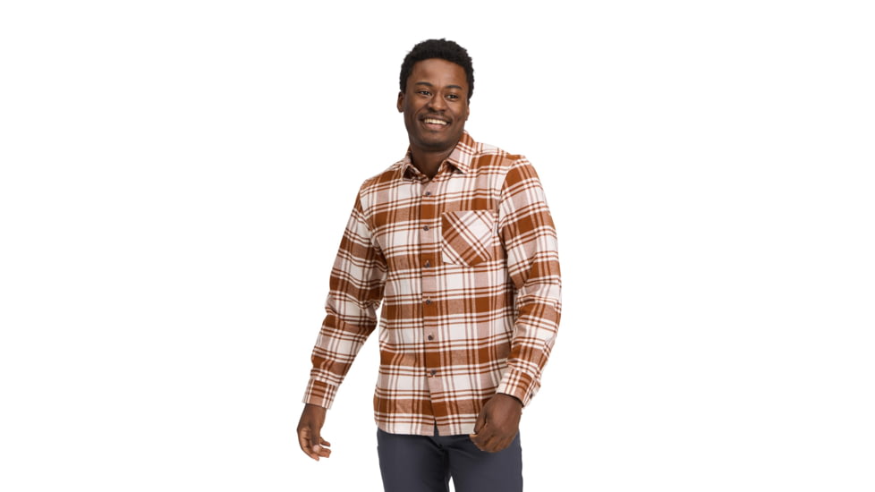Black Diamond Project Flannel - Mens, Clay/Off White Plaid, Small, AP7440639718SML1