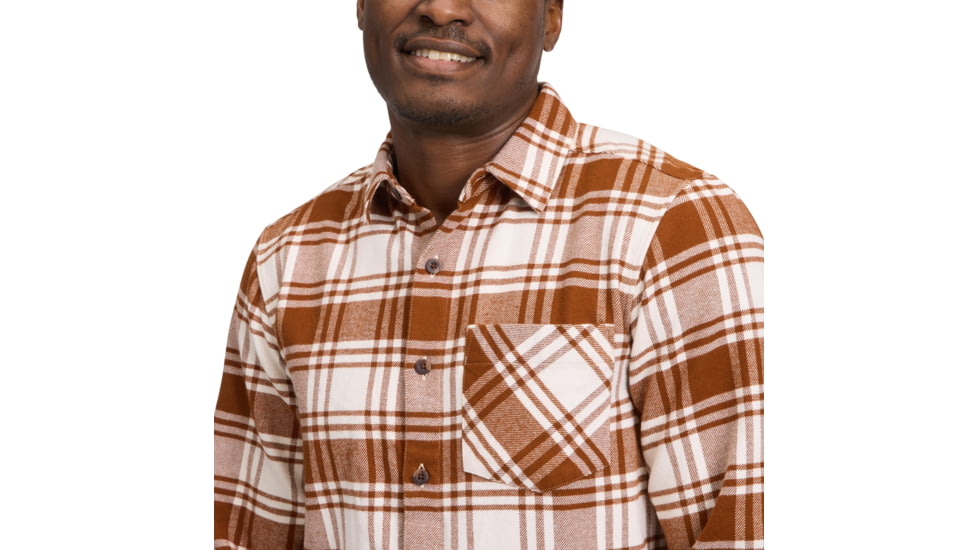 Black Diamond Project Flannel - Mens, Clay/Off White Plaid, Small, AP7440639718SML1