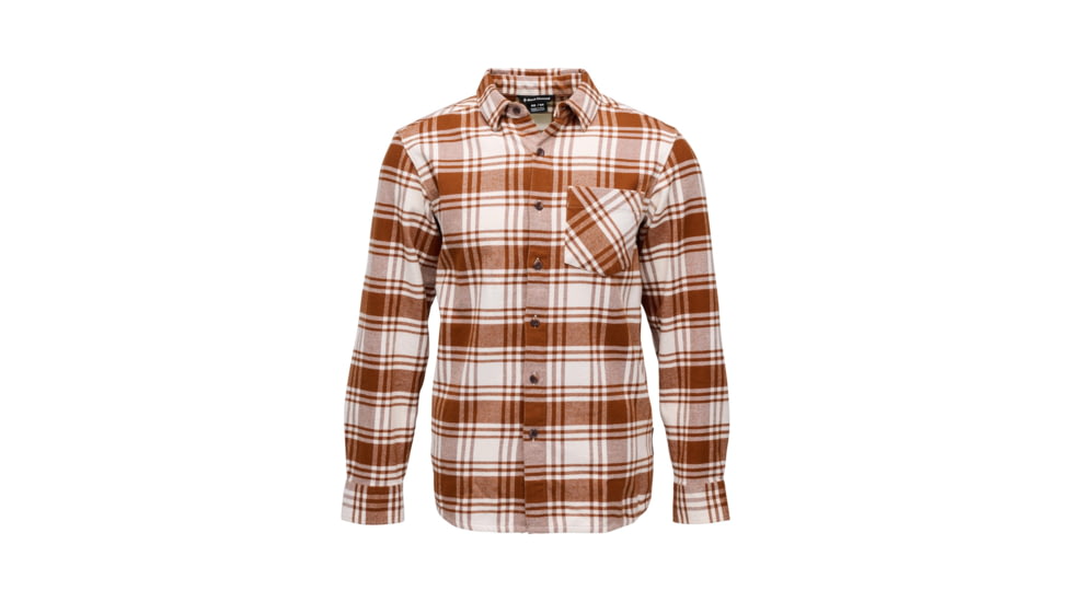 Black Diamond Project Flannel - Mens, Clay/Off White Plaid, Small, AP7440639718SML1