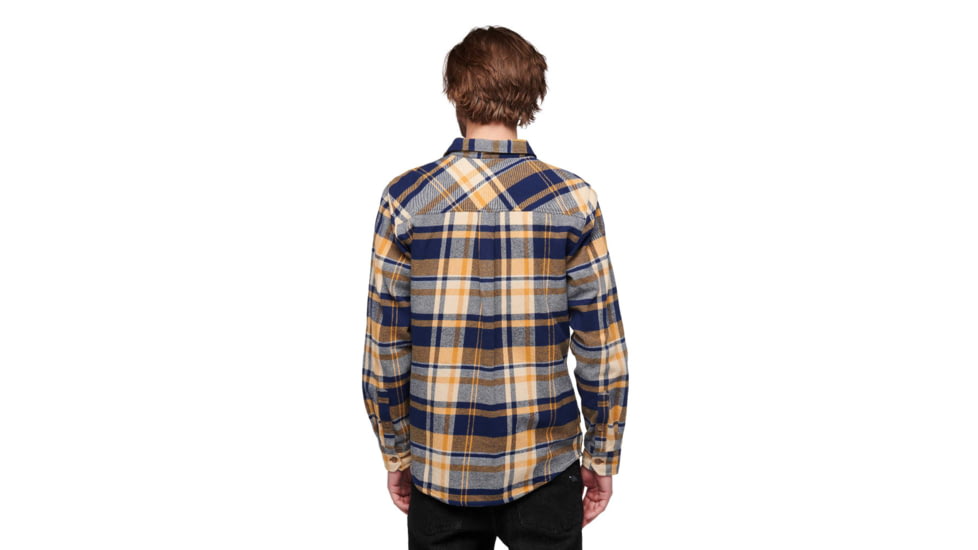 Black Diamond Project Flannel - Mens, Indigo/Gold Plaid, Large, AP7440639534LRG1