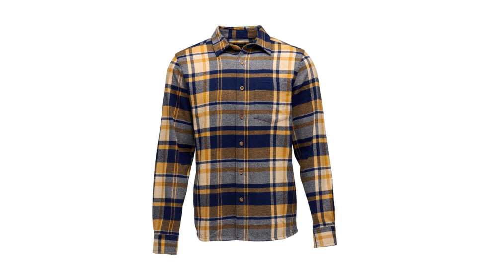 Black Diamond Project Flannel - Mens, Indigo/Gold Plaid, Large, AP7440639534LRG1