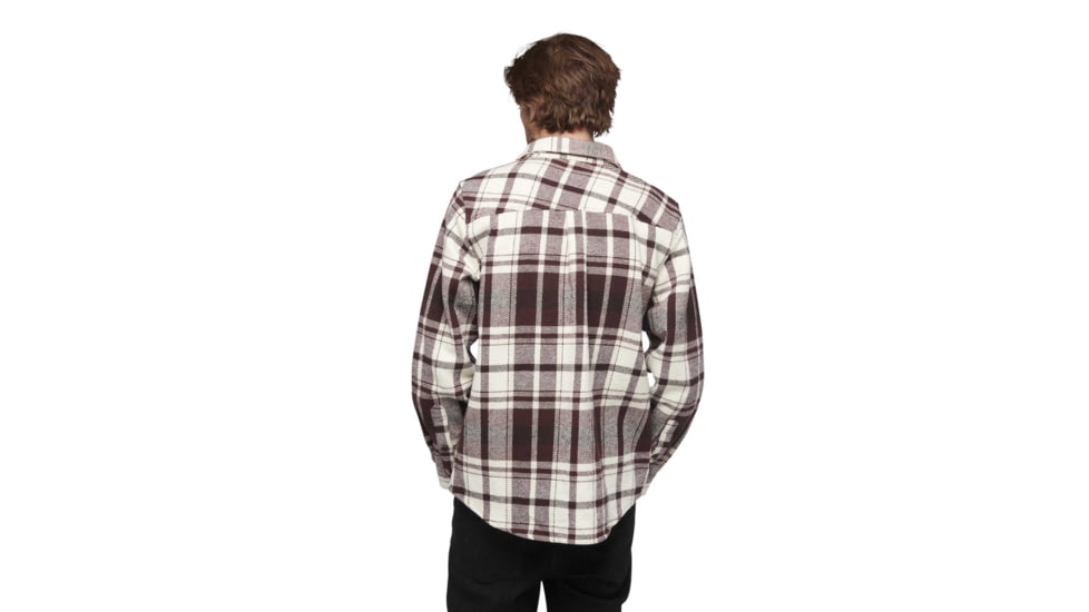 Black Diamond Project Heavy Flannel - Mens, Burgundy/Off White Plaid, Large, AP7440649517LRG1