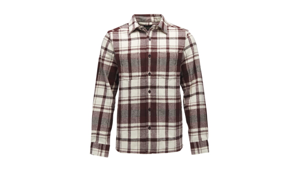 Black Diamond Project Heavy Flannel - Men's, Burgundy/Off White Plaid, Large, AP7440649517LRG1