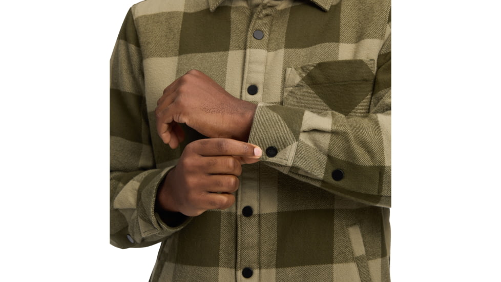 Black Diamond Project Heavy Flannel - Mens, Dark Moss/Pine Smoke, Medium, AP7440659722MED1